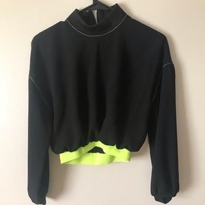 Cute neon and black Zara crop top!